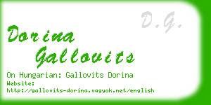 dorina gallovits business card